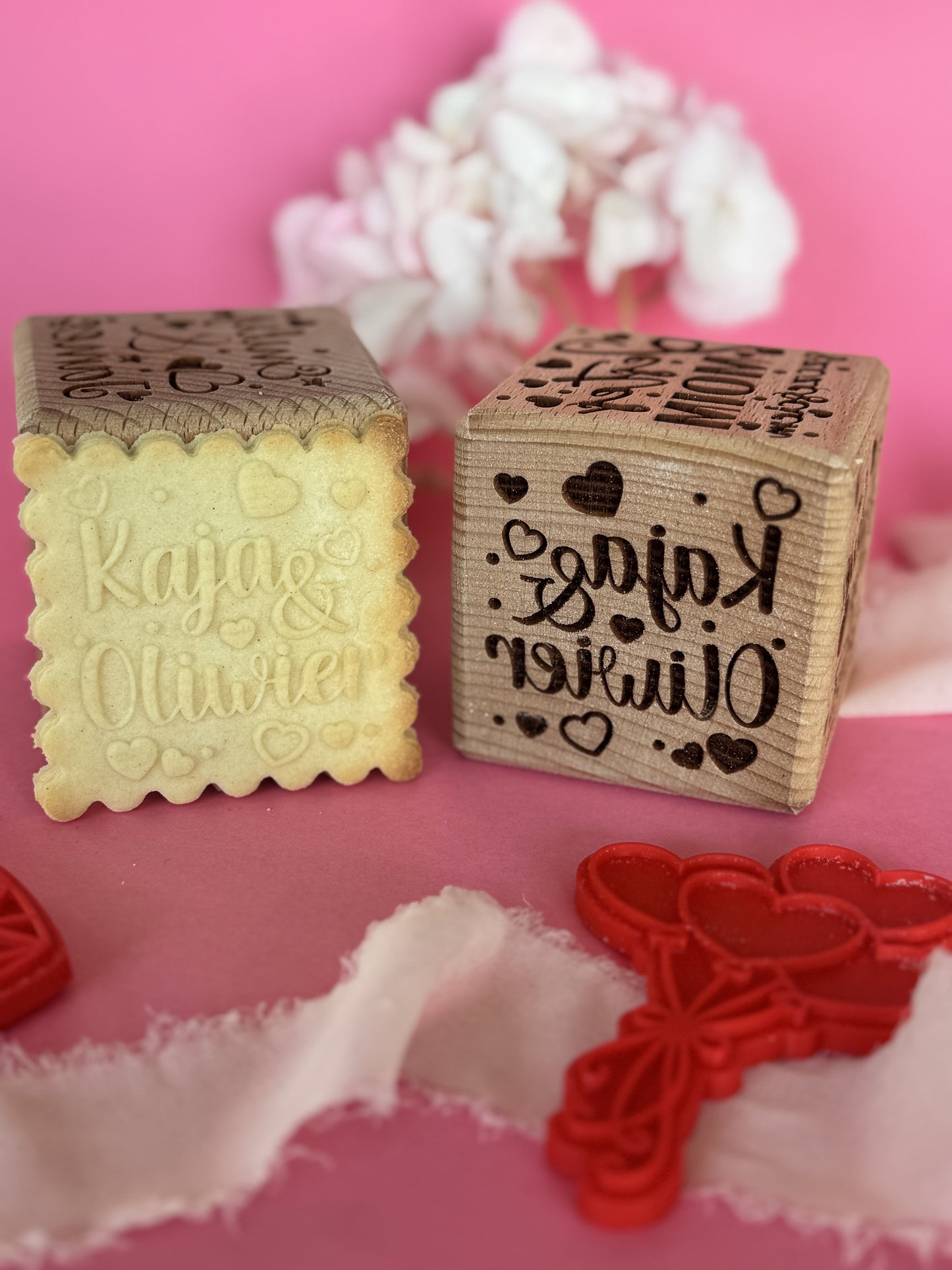 LOVE, kostka do ciasta (6 w 1) z Waszymi imionami!