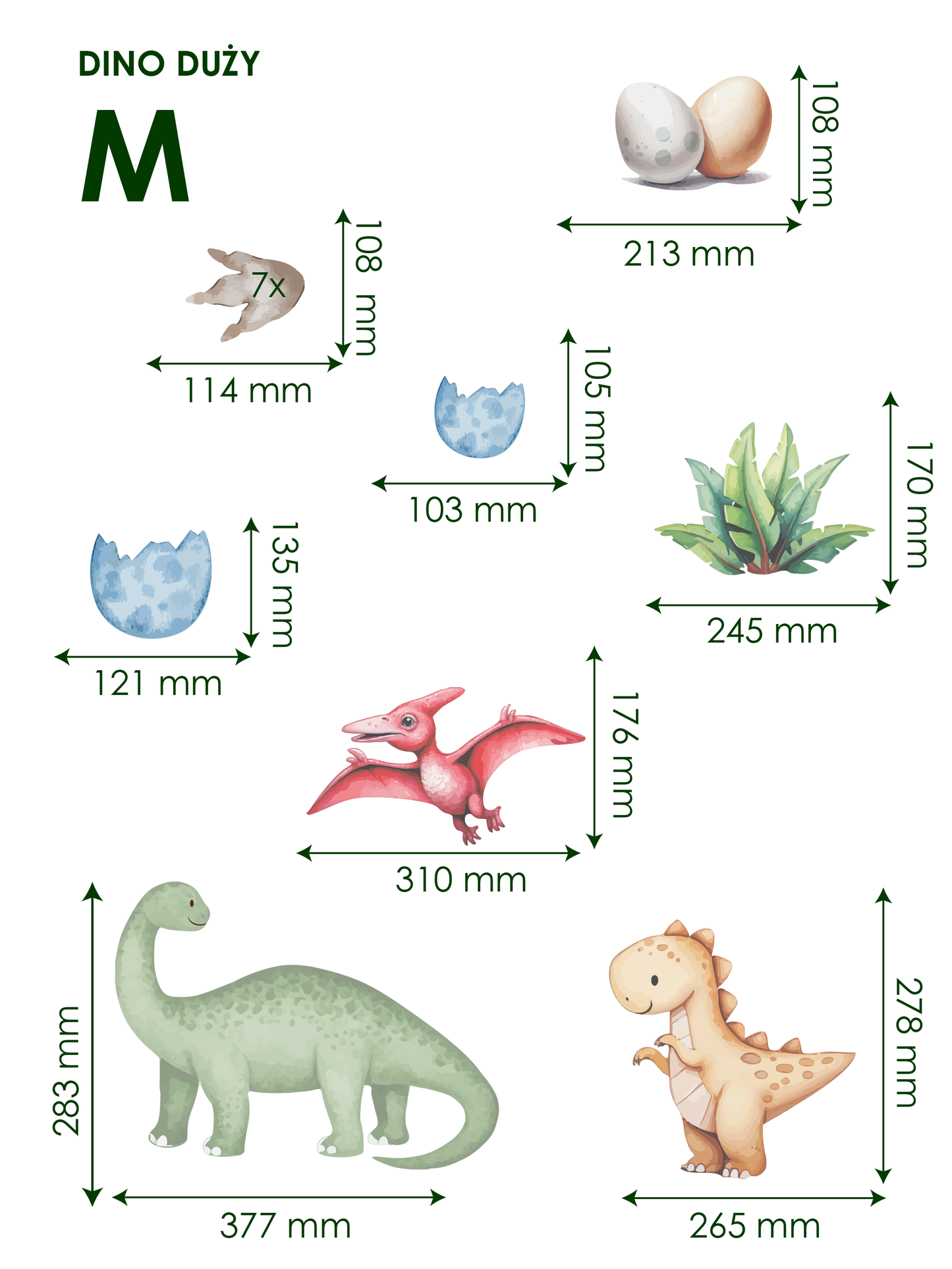 Dekoracje ścienne - Dino
