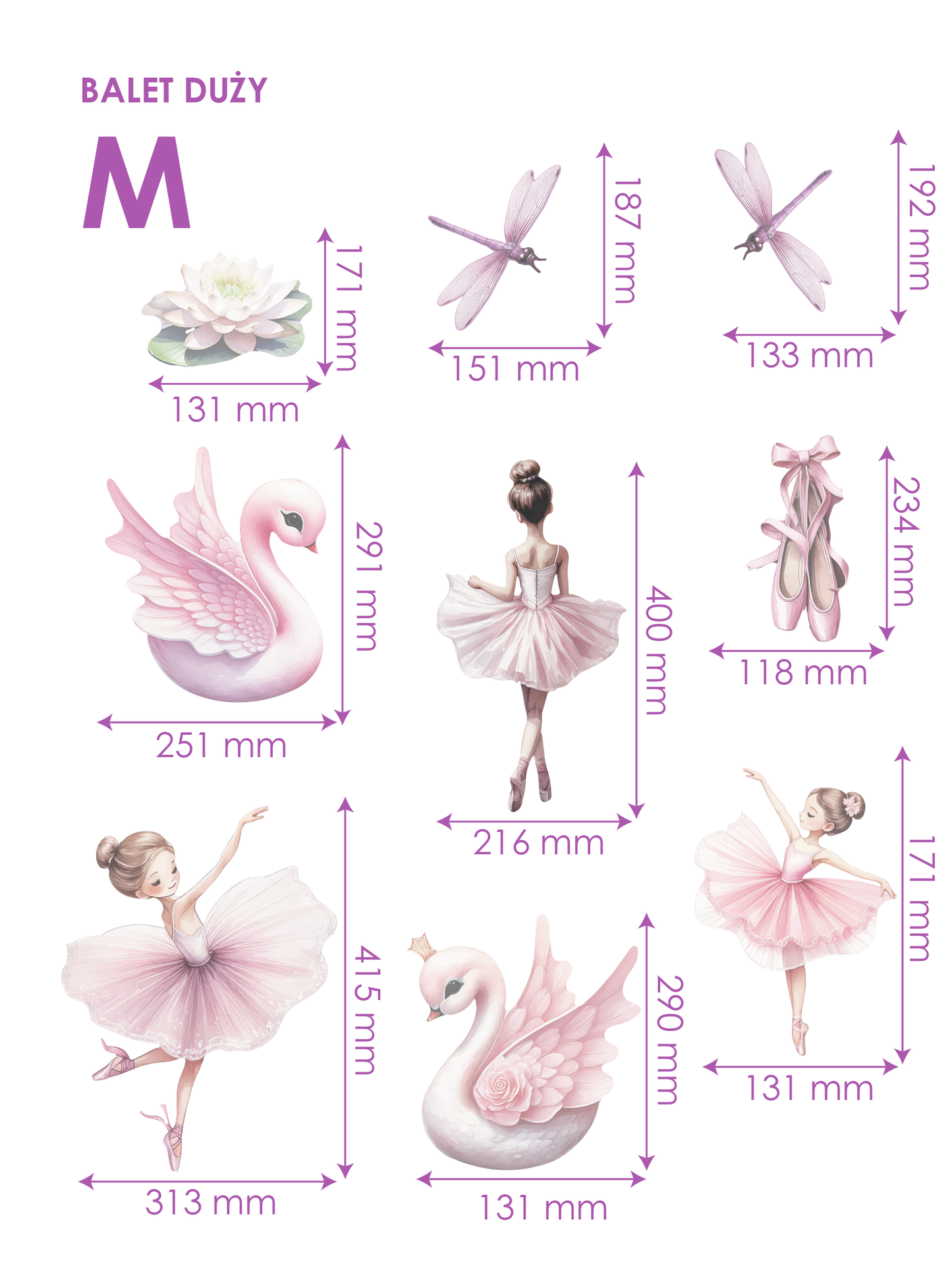 Dekoracja ścienna - Baletnice
