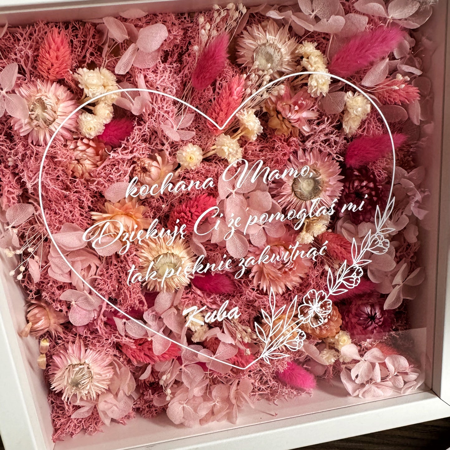 Ramka 3D z kwiatami