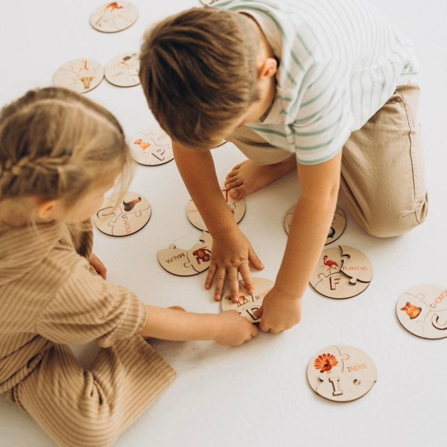 Puzzle "Alfabetyczne zwierzątka"