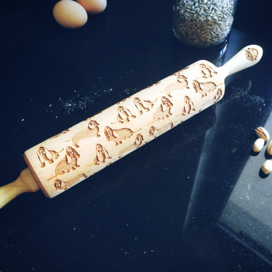 BASSET HOUND rolling pin
