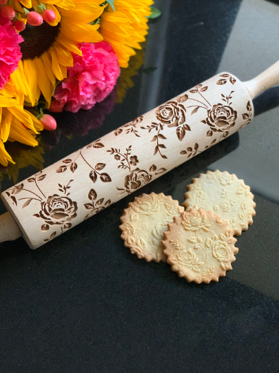 WILD ROSE rolling pin
