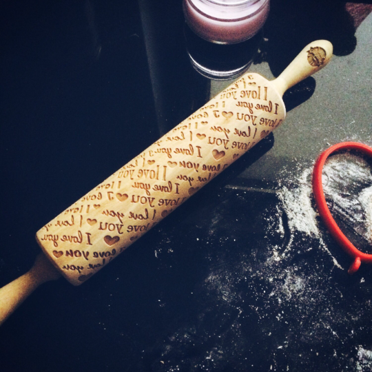 I LOVE YOU rolling pin