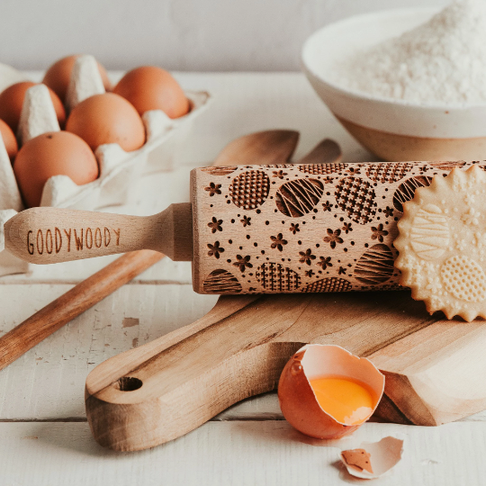Easter eggs rolling pin