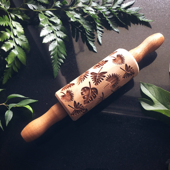 TROPICAL LEAVES, MINI rolling pin