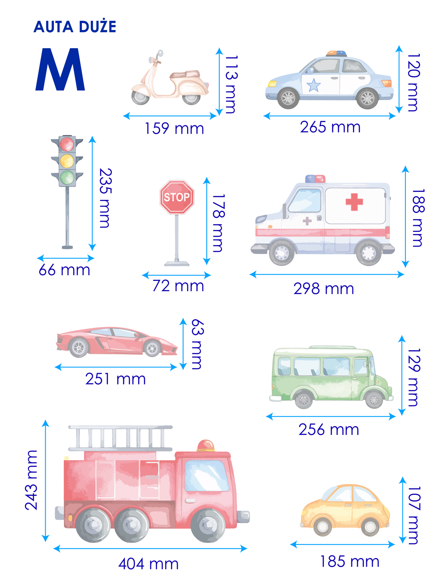 Dekoracje ścienne - Pojazdy