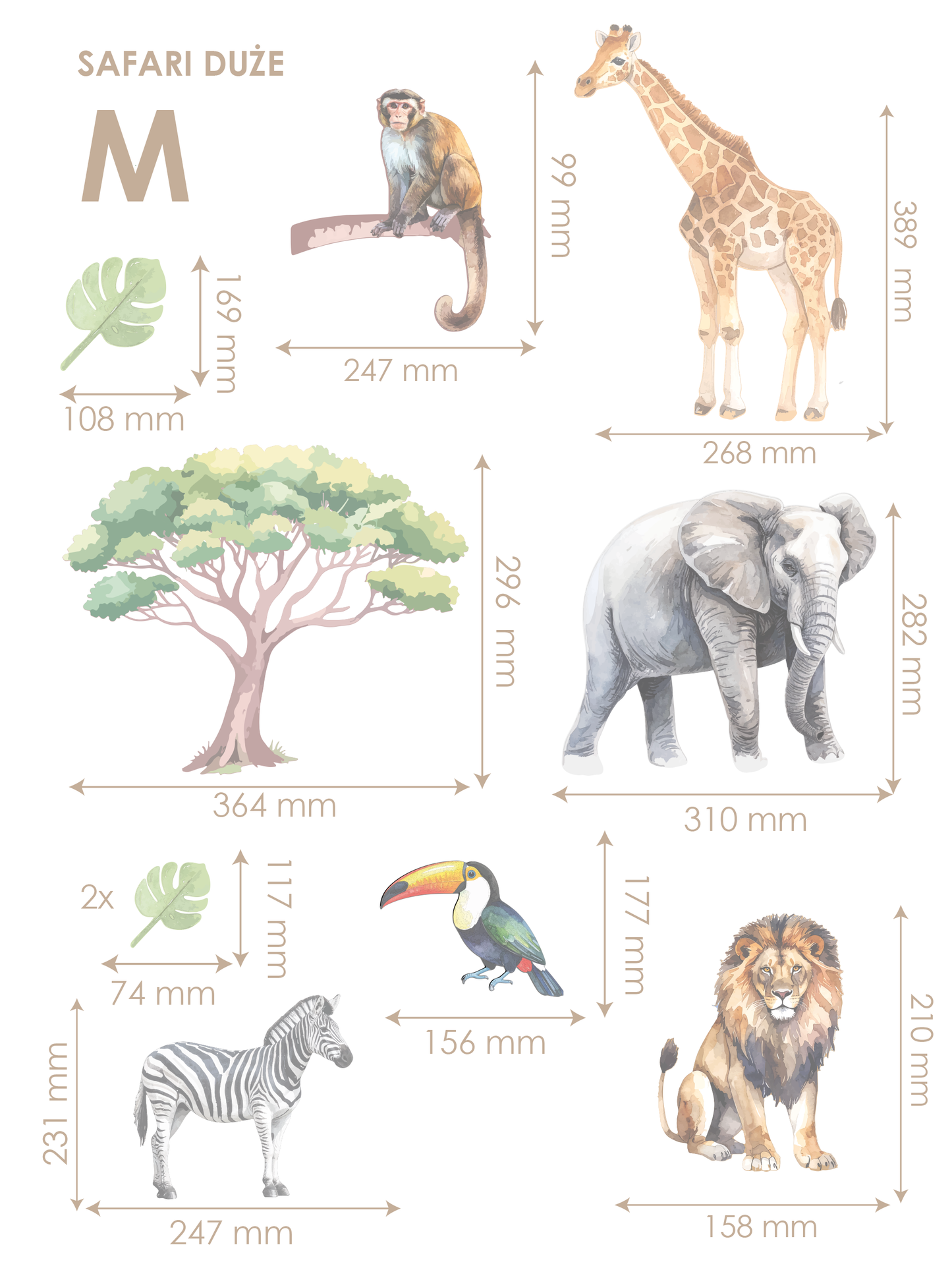 Dekoracja ścienna - Safari