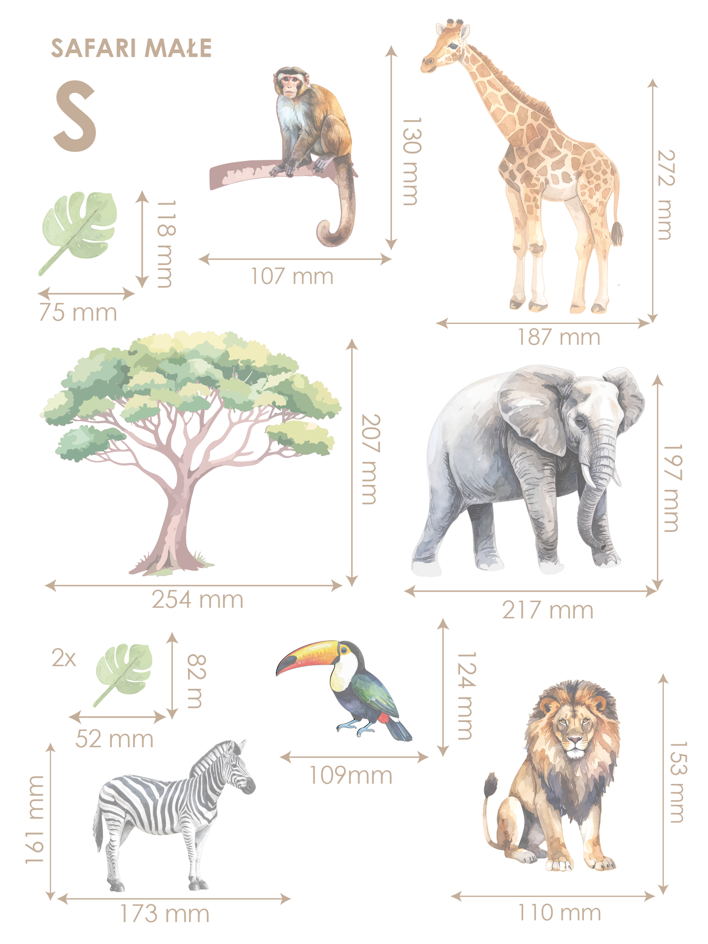 Dekoracja ścienna - Safari