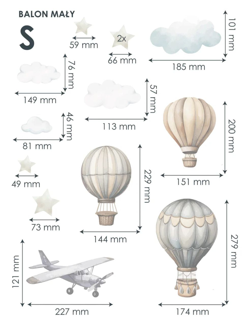 Dekoracja ścienna - Balon