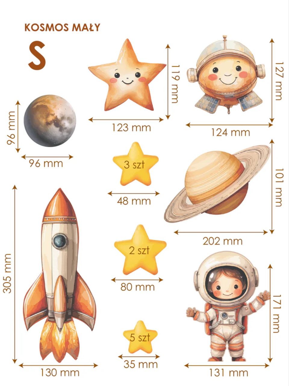 Dekoracja ścienna - Kosmos