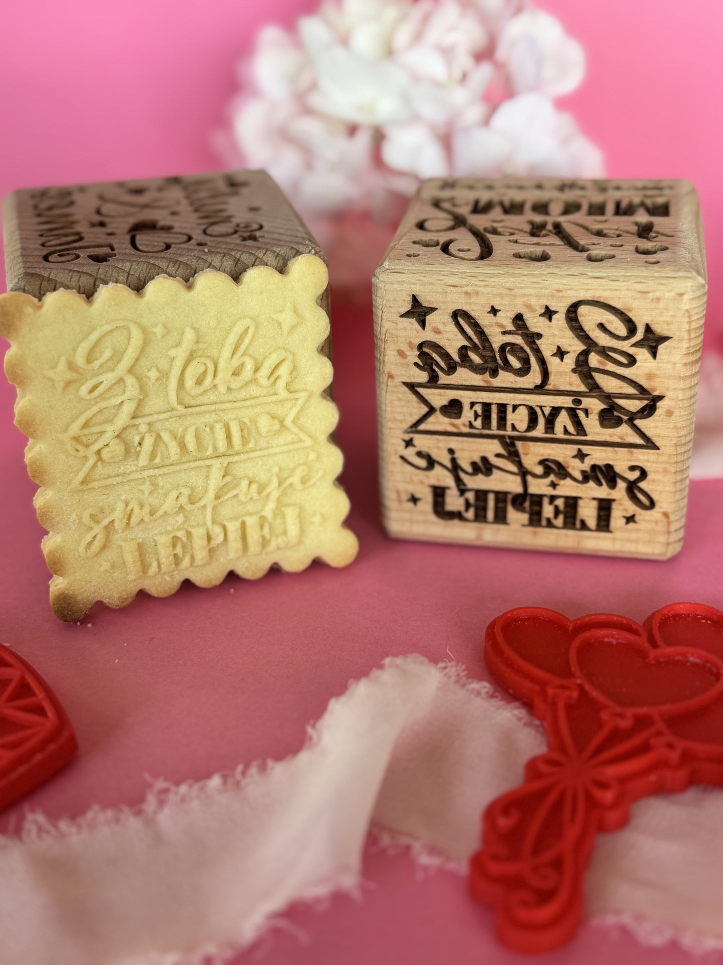 LOVE, kostka do ciasta (6 w 1) z Waszymi imionami!