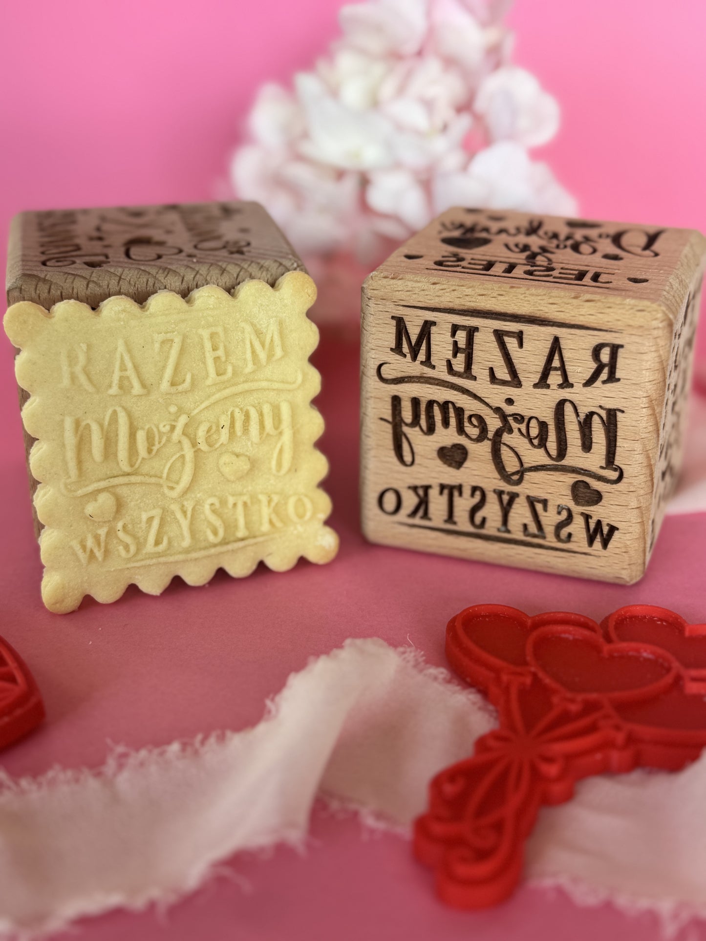 LOVE, kostka do ciasta (6 w 1) z Waszymi imionami!