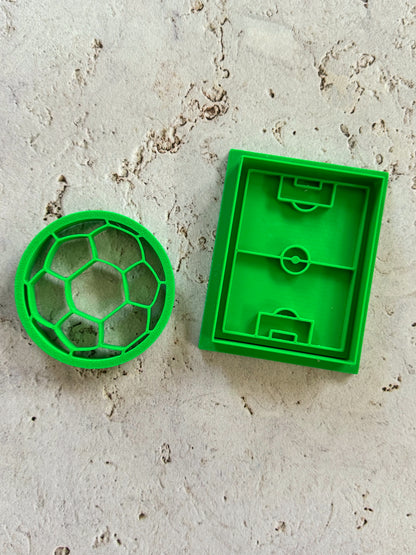 FOOTBALL SET - cookie cutter and stamp