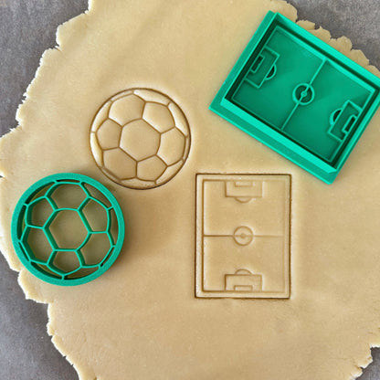 FOOTBALL SET - cookie cutter and stamp