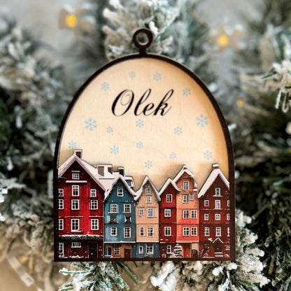 Personalized 3D pendant - Tenement houses