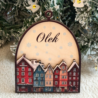 Personalized 3D pendant - Tenement houses