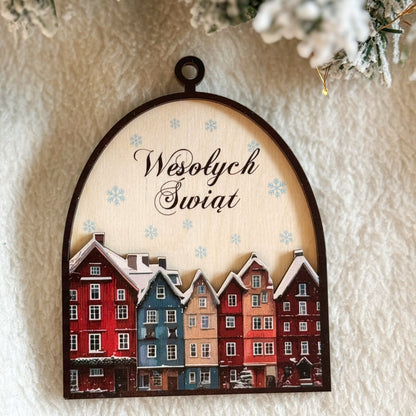 Personalized 3D pendant - Tenement houses