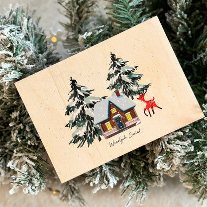 Christmas card with your wishes - Forest