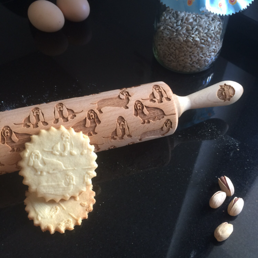 BASSET HOUND rolling pin