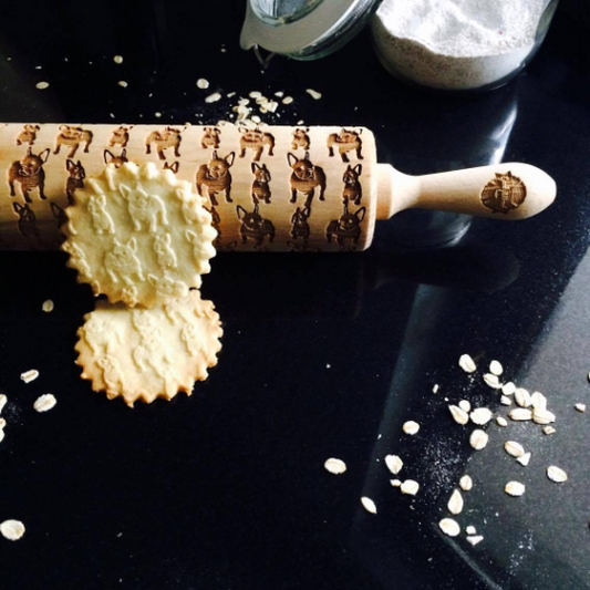 FRENCH BULLDOG rolling pin