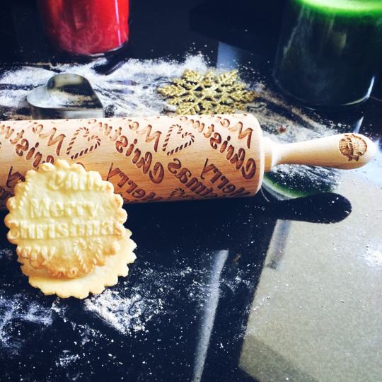 MERRY CHRISTMAS rolling pin