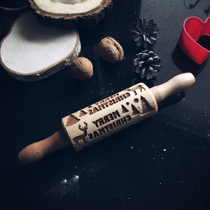 REINDEER IN THE FOREST, MINI rolling pin